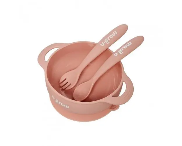Set bol si lingurita silicon U-Grow UG-SET11PK