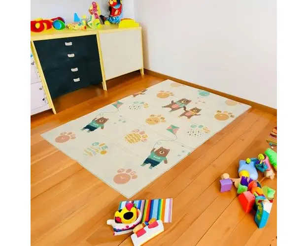 Covor de joaca pentru copii U-Grow UG-F10120-2, din spuma, pliabil, 2 fete, impermeabil, izolant, 120 x 180 x 1 cm, alfabet