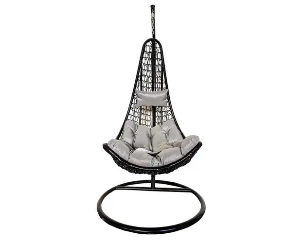 Scaun suspendat HEINNER Elda, 80 x 102 x 195 cm, cu perna (Gri)