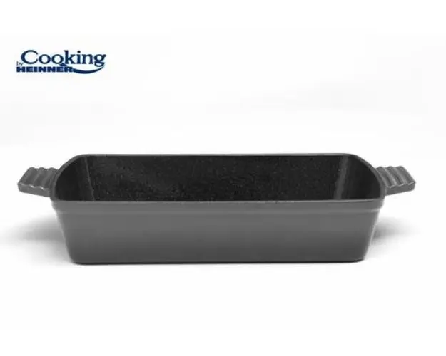 Tava fonta emailata Heinner MARBLE GREY, 33 x 23 x 7 cm