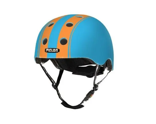 Casca Melon Double Orange Blue S027M-XL, 12 canale de admisie a aerului, marime XL 58 - 64 cm, Albastru/Portocaliu