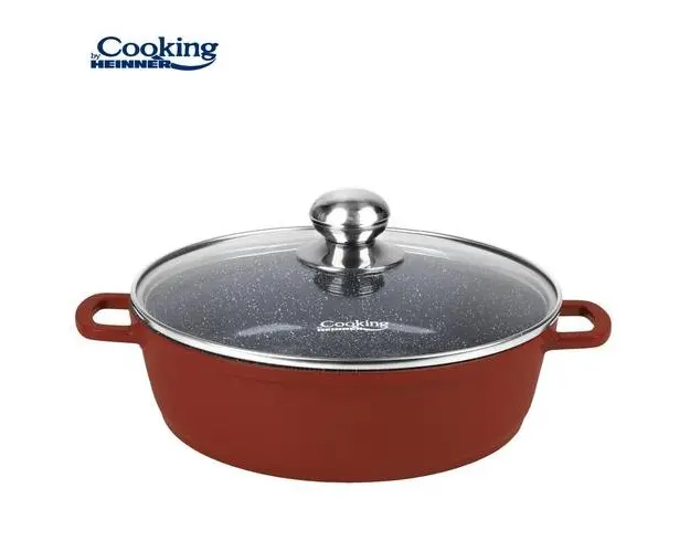 Cratita aluminiu Heinner CALABRIA, 28x7.5cm, 4.1L, cu capac