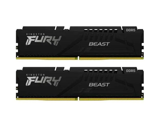 Memorie RAM, Kingston, FURY Beast Black, 32GB, 2 x 16GB, DDR5, 6000MHz, CL30