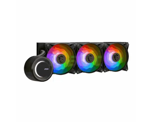 Cooler CPU MSI MAG CORELIQUID E360, Racire cu lichid, AiO 360mm, 3x120 mm, 2000 rpm, PWM (Negru) 
