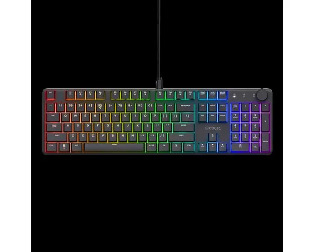 Tastatura mecanica Trust GXT 866 Torix cu fir, swtich linear (Negru)