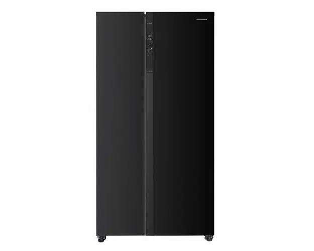 Side by side Heinner HSBS-HM532NFBKE++, Full No frost, compresor Inverter, clasa energetica E, display LED cu control touch, 532L (Negru)