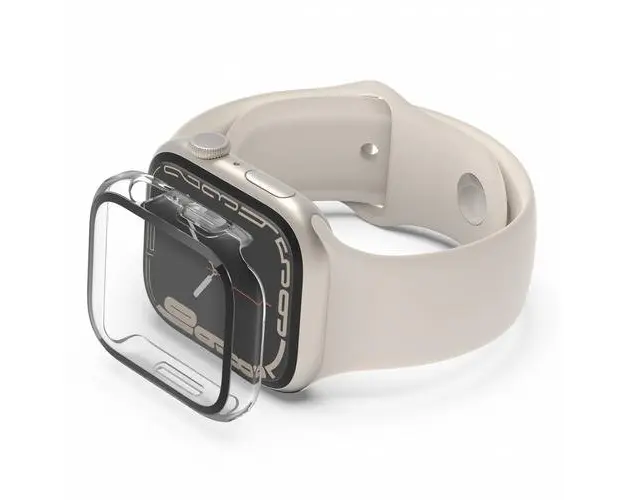 Folie protectie Belkin SCREENFORCE TemperedCurve 2-in-1 pentru Apple Watch Series 7 (Transparent)