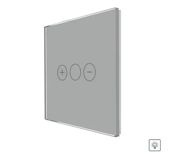 Panou Intrerupator Variator cu Touch Din Sticla LUXION (Gri)
