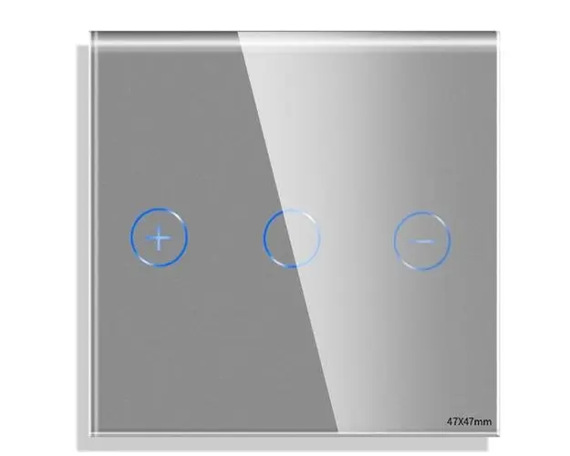 Panou Intrerupator Variator cu Touch Mini din Sticla LUXION (Gri)