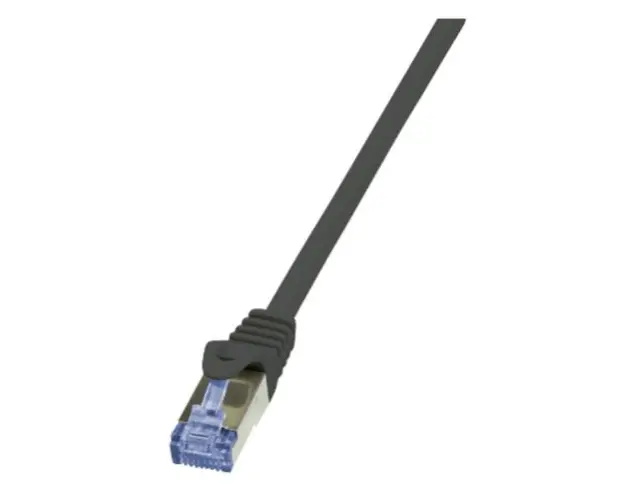 Patch Cord LogiLink CQ4033S, S/FTP, Cat6a, 1m, Negru