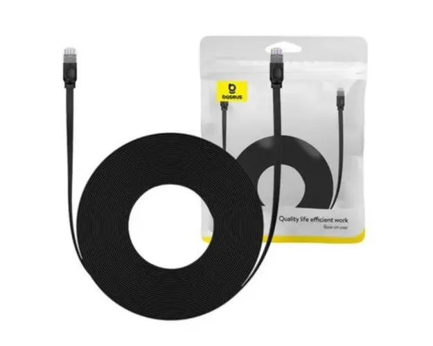 Patch Cord Baseus B00133205111-01, UTP, CAT6, 20m, Negru