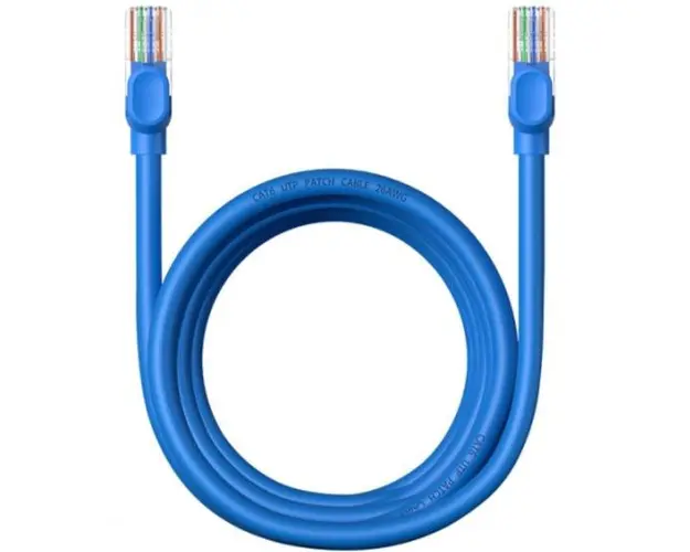 Patch Cord Baseus B00133204311-04, UTP, Cat6, 5m, Albastru