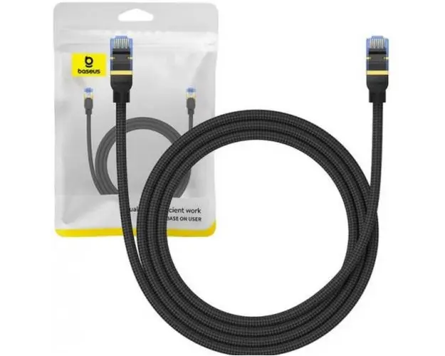 Patch Cord Baseus B0013320B111-02, Cat7, UTP, 1.5m, Negru