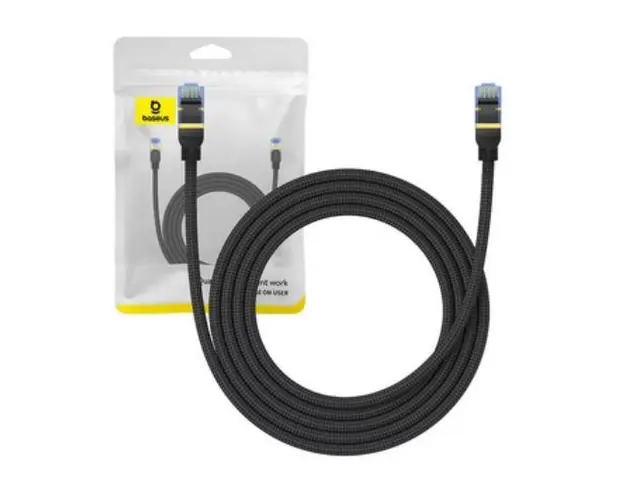 Patch Cord Baseus B0013320B111-03, Cat7, UTP, 2m, Negru