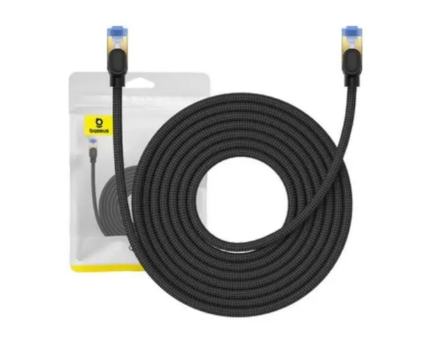 Patch Cord Baseus B0013320B111-06, Cat7, UTP, 8m, Negru