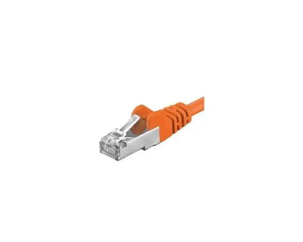 Patchcord SFTP PremiumCord RJ45-RJ45 Cat.6A, 0.5m, Portocaliu