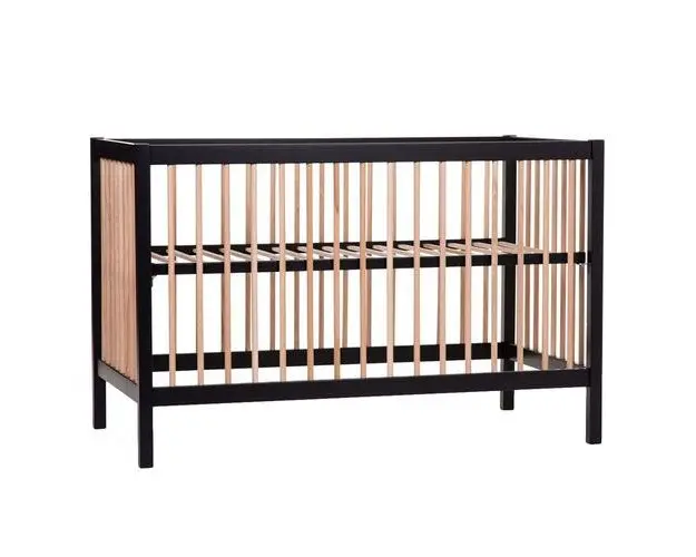 Patut Childhome Cot 97 Fag 60x120 cm, Natural/Negru