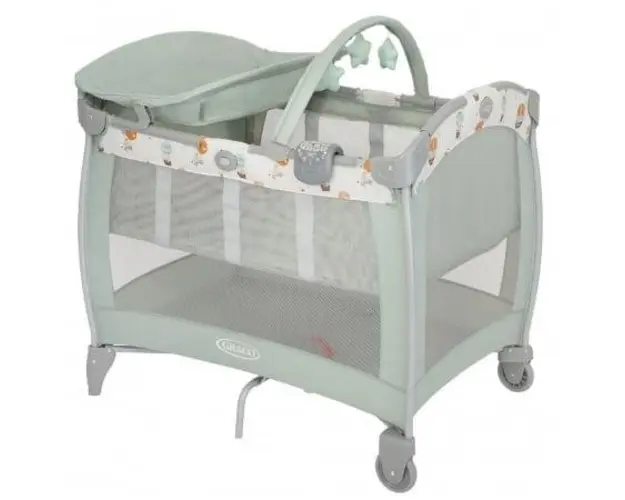Patut Graco Contour Electra Up Away, 106 x 72.5 x 90.5 cm, greutate maxima suportata 15kg (Verde)