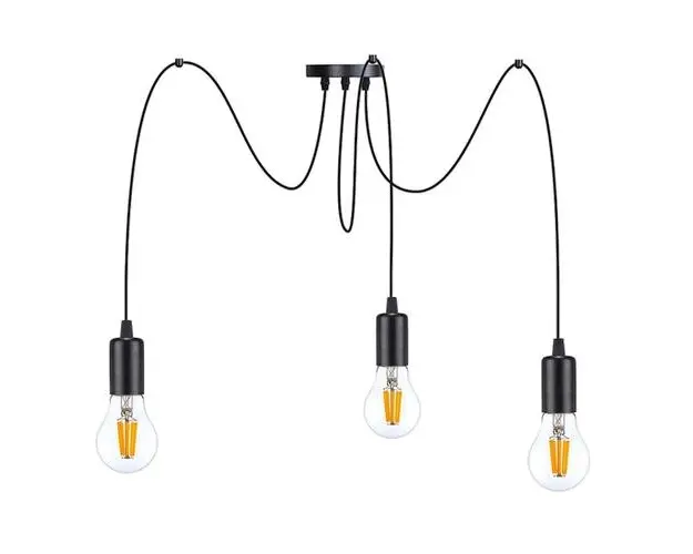 Pendul Adviti LINO AD-LD-6359BE27, 3 x 60W, E27, IP20, metal, Negru