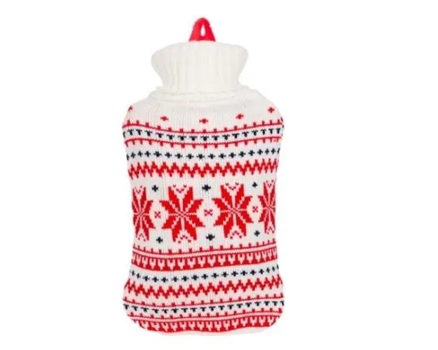 Perna cu apa calda Termofor Sanity, husa cu imprimeu traditional, 2l