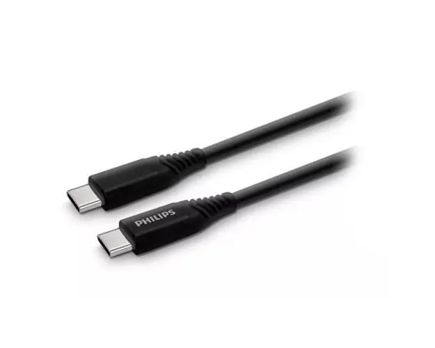 Cablu de date Philips PH-DLC5206C, USB Type-C la USB Type-C, 2m (Negru)