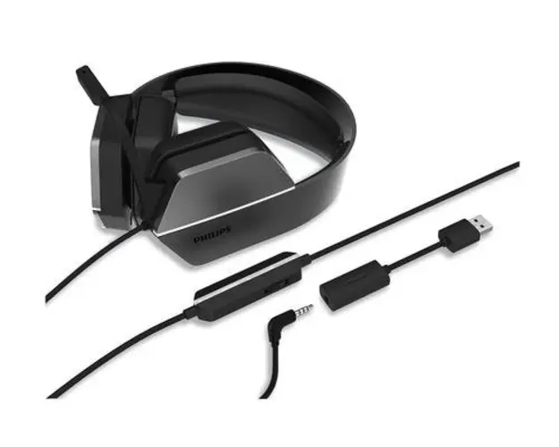 Casti Gaming Philips Seria 4000, USB + Jack 3.5mm, Surround 7.1, Tehnologie DTS Headphone:X 2.0 (Negru)