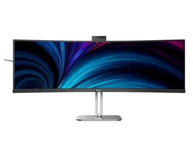 Monitor LCD VA LED Philips 48.8inch 49B2U6903CH/00, Dual QHD (5120 x 1440), HDMI, DisplayPort, Ecran curbat, Boxe (Negru/Argintiu)