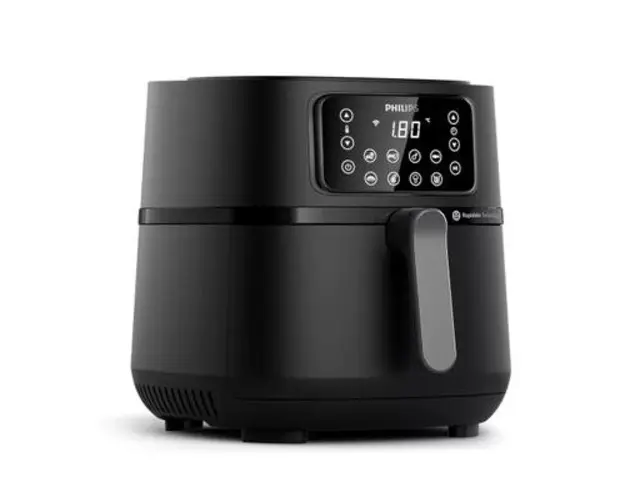 Friteuza cu aer cald Philips HD9285/90 seria 5000 XXL Connected, 16 in 1 functii de gatit, 7.2 l (1.4 kg), Tehnologie Rapid Air, Conectat la aplicatia NutriU (Negru)