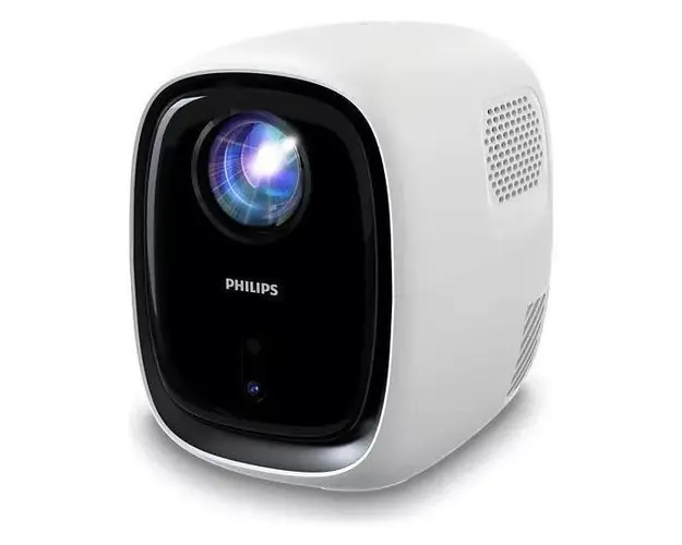 Videoproiector Philips NeoPix 130W Smart, HD 1280x720, 130 ANSI lumen, Wi-Fi, HDMI, USB, Difuzoare 2x 5W (Alb)