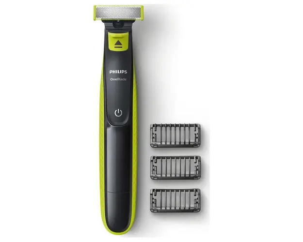 Aparat de ras Philips OneBlade Face QP2724/10, Autonomie 45 minute, Wet & Dry (Negru/Verde)