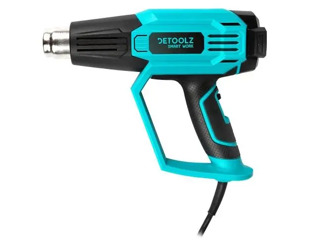 Pistol aer cald profesional Detoolz DZ-SE146, 2000 W, 3 Trepte, Debit 500 l/min, 600C (Negru/Albastru)