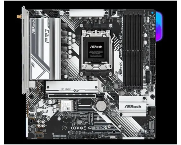 Placa de baza ASRock A620M PRO RS WiFi, AM5, mATX, DDR5, AMD A620 