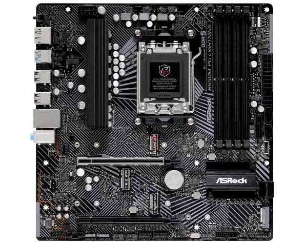Placa de baza ASRock B650M PG LIGHTNING, AM5, DDR5, mATX