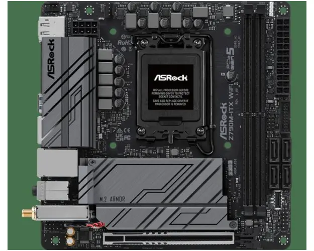 Placa de baza ASRock Z790M-ITX WiFi, DDR5, Intel Z790, LGA 1700, Mini-ITX 