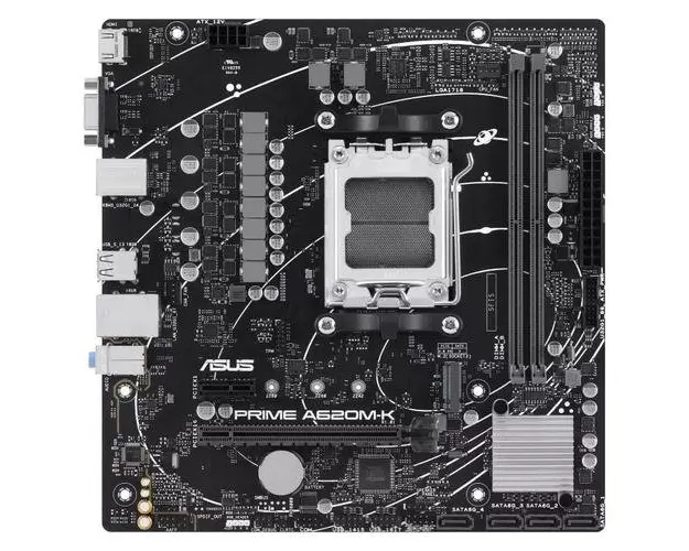 Placa de baza ASUS PRIME A620M-K, AM5, mATX, DDR5, AMD A620