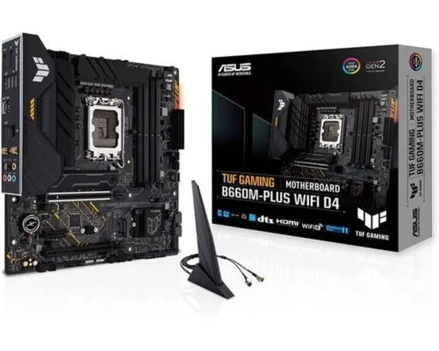Placa de baza ASUS TUF GAMING B660M-PLUS WIFI D4, Intel B660, LGA 1700, mATX