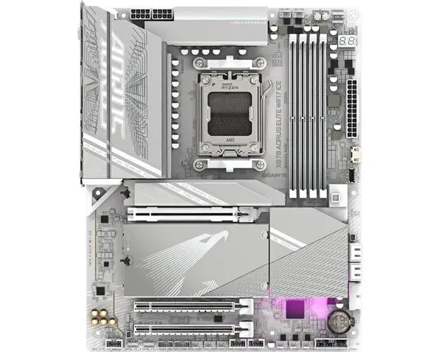 Placa de baza GIGABYTE X870 AORUS ELITE WIFI7 ICE, AMD X870, AM5, ATX, DDR5