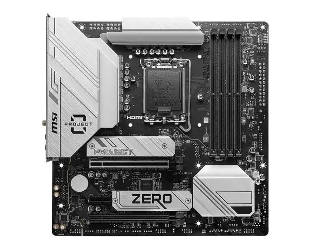 Placa de baza MSI B760M PROJECT ZERO, Intel B760, LGA 1700, mATX