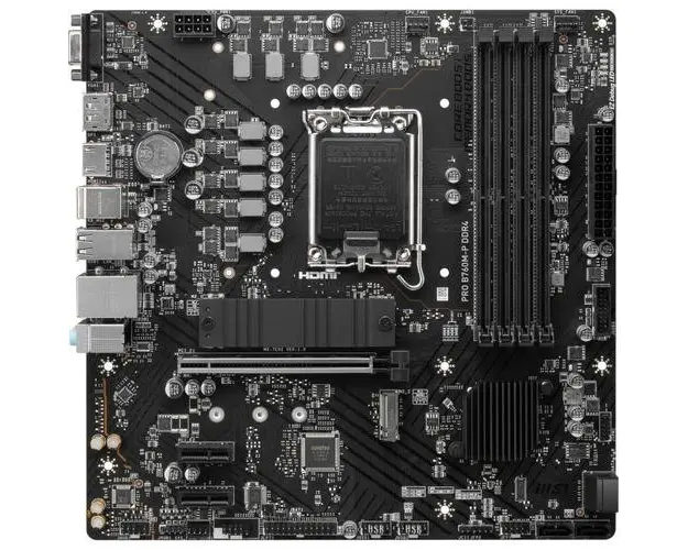 Placa de baza MSI PRO B760M-P DDR4, Intel B760, LGA 1700, mATX