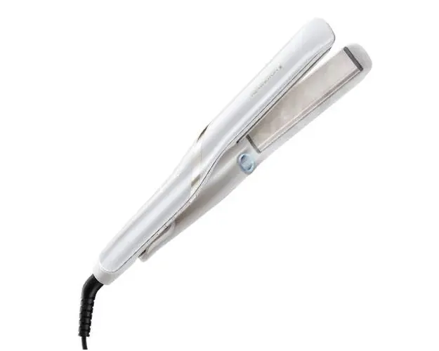 Placa de indreptat parul Remington Hydraluxe Pro S9001, Abur rece hidratant, Invelis cu microparticule, 230 C, 15 s (Alb)