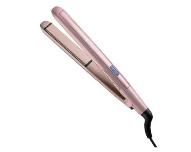 Placa de indreptat parul Remington Coconut Smooth S5901, Invelis ceramic cu cocos, 230C, Incalzire rapida, LCD, Roz