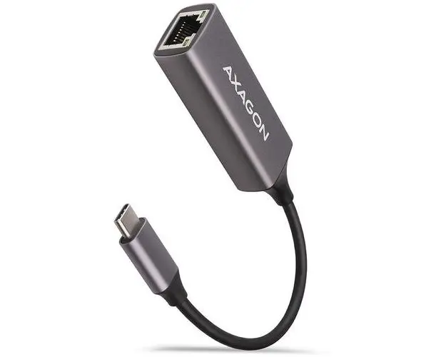 Placa de retea Axagon ADE-TRC, USB 3.2 Gen 1 Tip-C - RJ45, Gigabit (Gri)