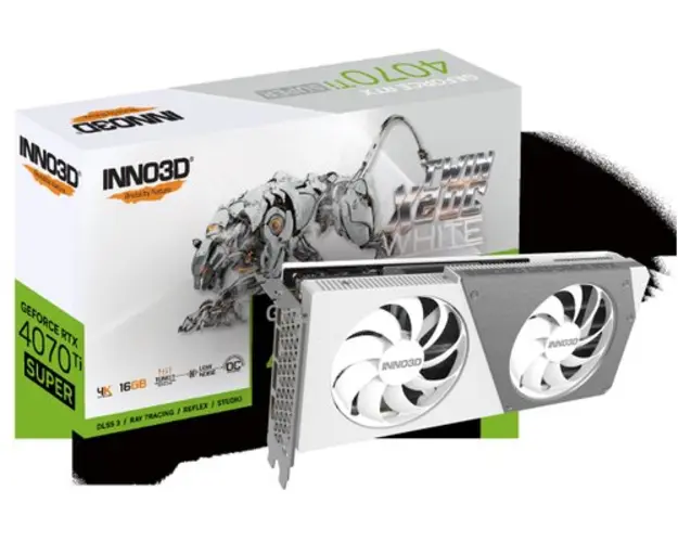Placa video Inno3D GeForce RTX 4070 Ti SUPER TWIN X2 OC WHITE 16GB GDDR6X 256-bit DLSS 3.0