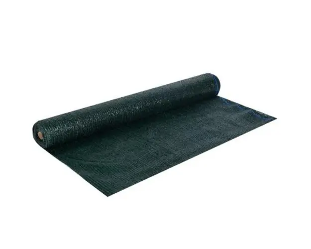 Plasa de umbrire Micul Fermier, 2x20 m, 80g/mp, grad de umbrire 80%, material HDPE, protectie UV (Verde/Negru)