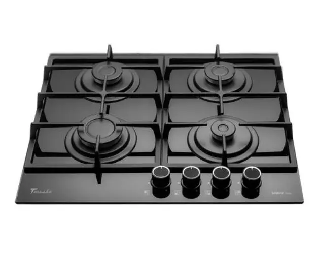 Plita incorporabila Tornado SIMPHONY, Gaz, 4 Arzatoare (Negru)