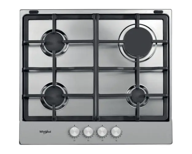 Plita Incorporabila Whirlpool TGML660IX, Plita gaz, 4 zone, 7300 W, Argintiu