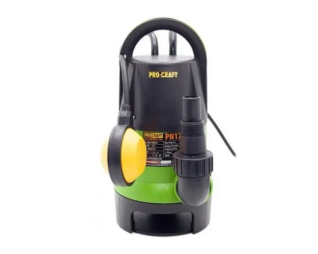 Pompa submersibila pentru apa murdara ProCraft PN17, 400 W, 7500 l/h (Negru/Verde)