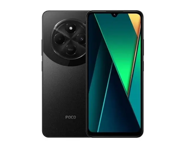 Telefon Mobil Poco C75, Procesor Mediatek Helio G81 Ultra, IPS LCD Capacitive touchscreen 6.88inch, 6GB RAM, 128GB Flash, Camera 50 MP, 4G, Wi-Fi, Dual SIM, Android (Negru)