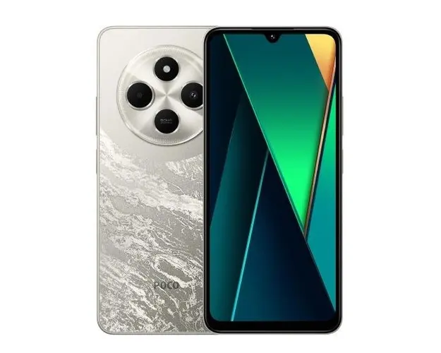 Telefon Mobil Poco C75, Procesor Mediatek Helio G81 Ultra, IPS LCD Capacitive touchscreen 6.88inch, 6GB RAM, 128GB Flash, Camera 50 MP, 4G, Wi-Fi, Dual SIM, Android (Auriu)