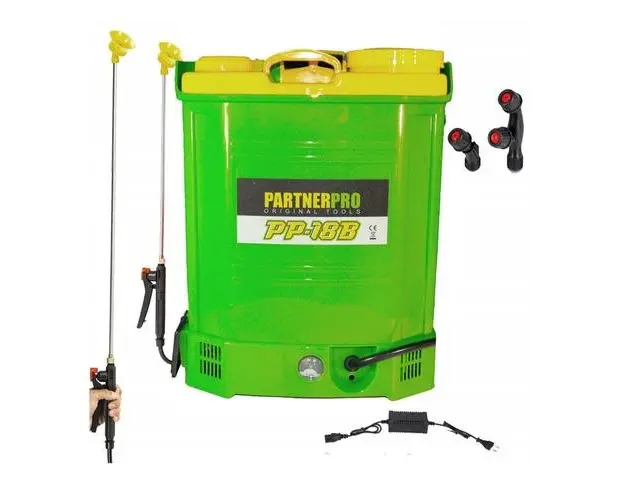 Pompa de stropit pe acumulator PartnerPro PP18B, 0.15-0.4 Mpa, 18 L + 1x Acumulator 12 V, 8 Ah 